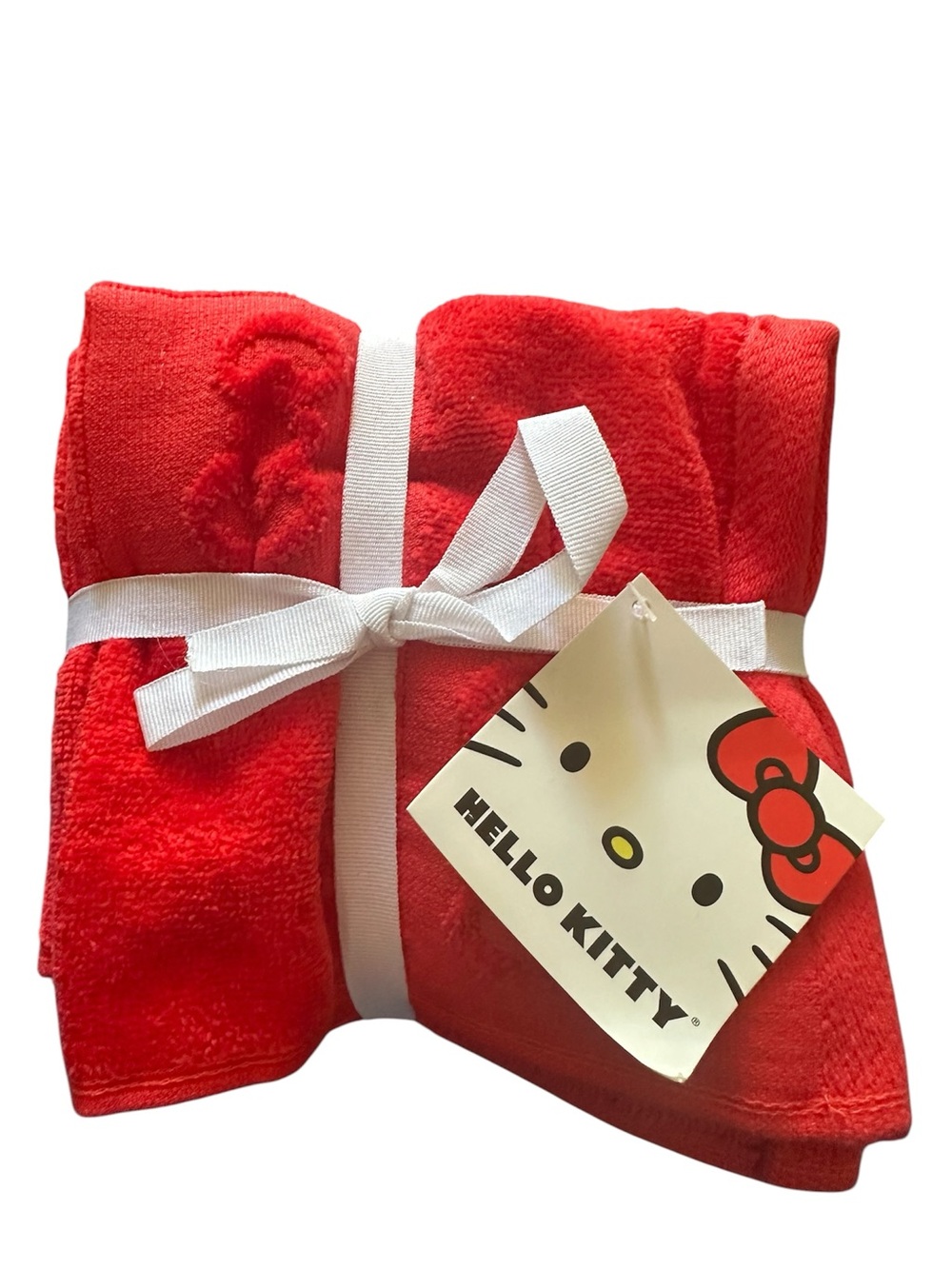 NWT Embossed Hello Kitty Red washcloths (4 in bundle)
